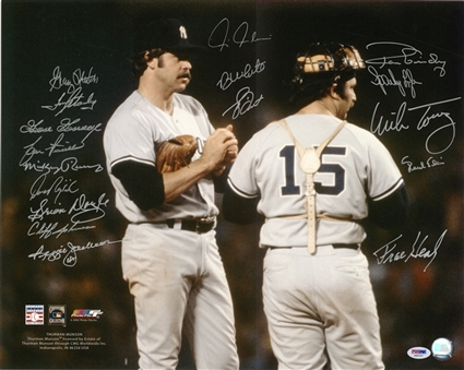 1978 New York Yankees Team Signed 16x20 Photo With 17 Signatures Including Jackson, Gossage & Guidry (PSA/DNA)